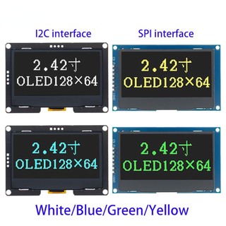 Mô đun màn hình oled lcd 2.4 "2.42 inch 128x64 ssd1309 12864 7 chấu spi / iic i2c cho arduino uno r3 c51