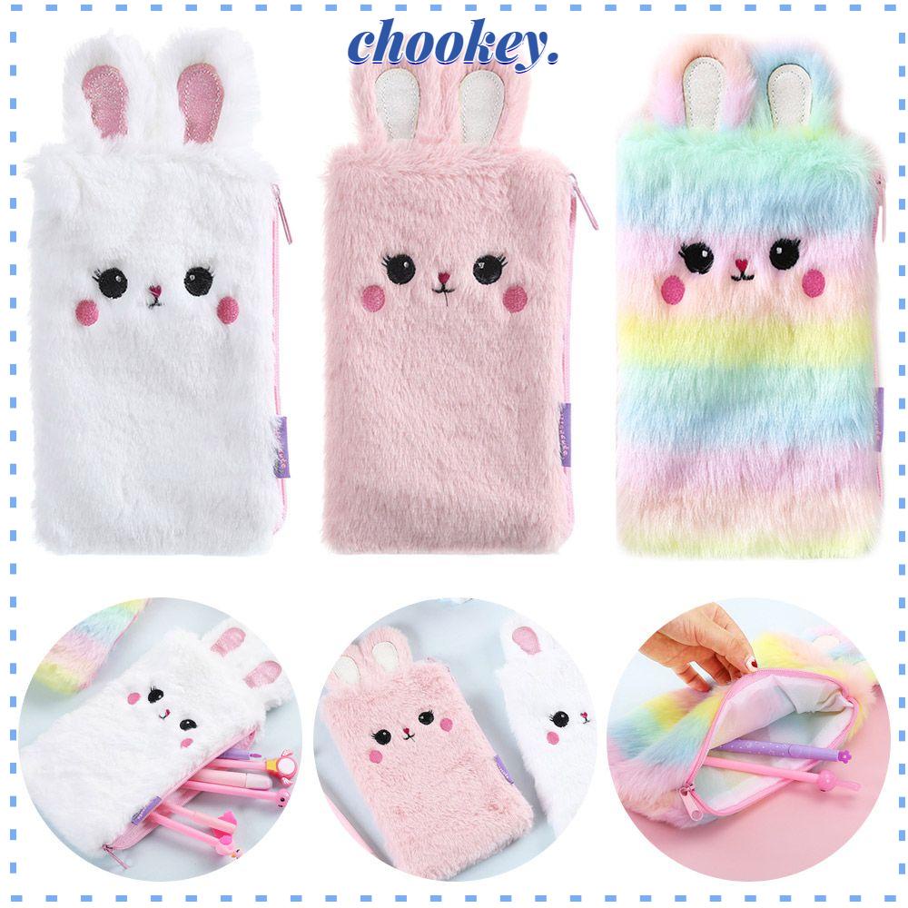 CHOOKEY Túi Đựng Bút Hình Tai Thỏ Hoạt Hình