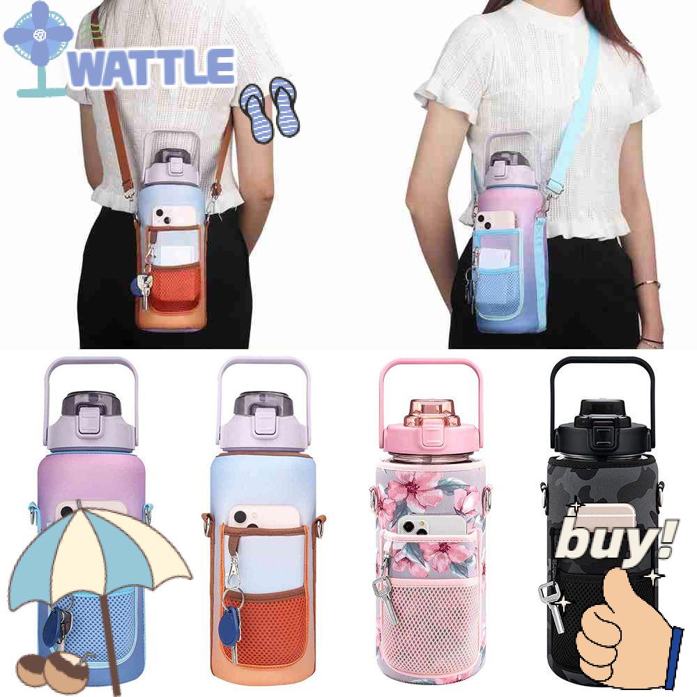 WTTLE Túi Đựng Bình Nước / Điện Thoại Di Động Cách Nhiệt Có Dây Đeo Thời Trang