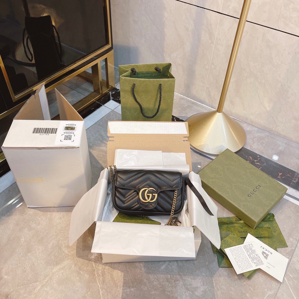 Túi Xách Guccissmarmont Siêu Nhỏ Có Dây Xích