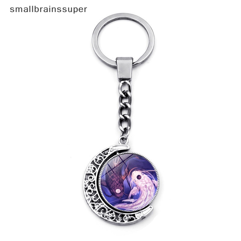 Móc Khóa Hình Mặt Trăng Xoay 360 Độ Phong Cách Vintage Thời Trang