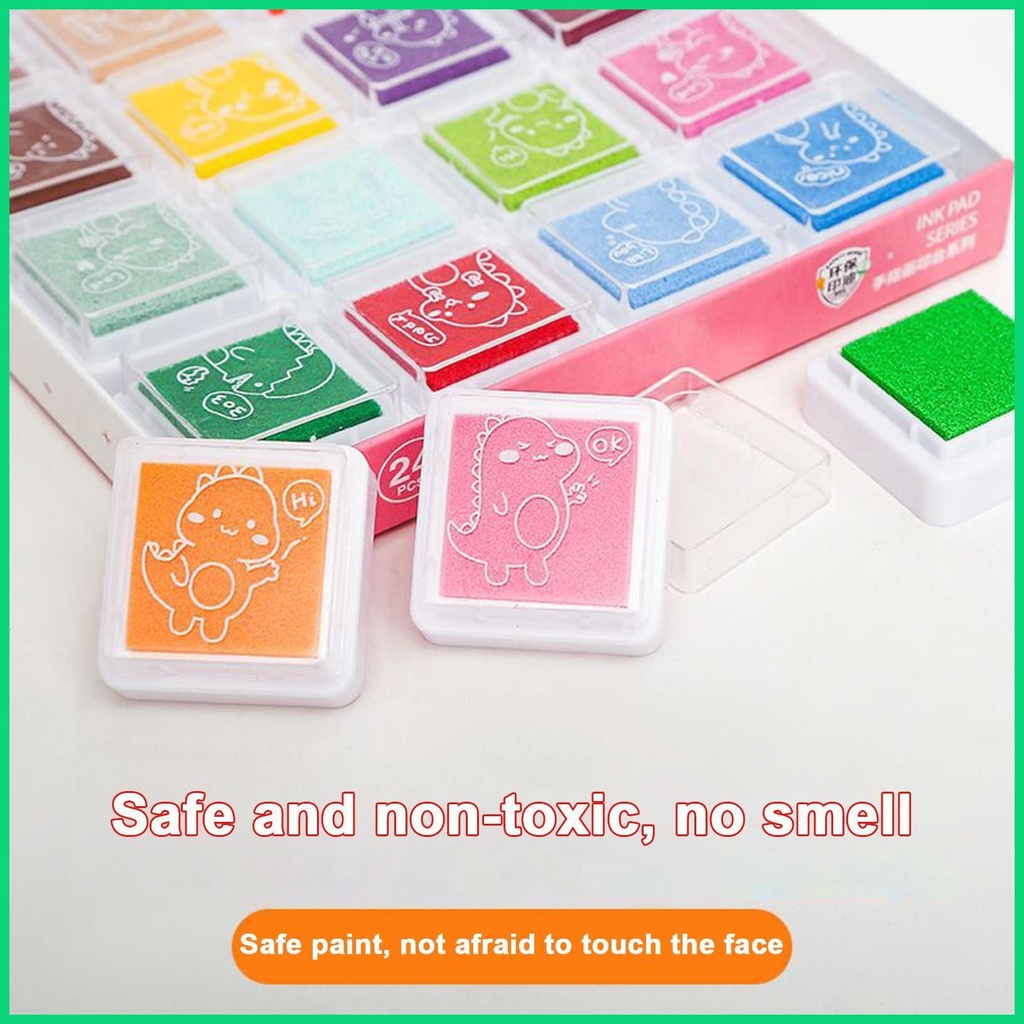 Bộ 30 Tấm 12 / 24 Màu Vẽ Ngón Tay Nghệ Thuật Có Thể Giặt Được Dành Cho Trẻ Em