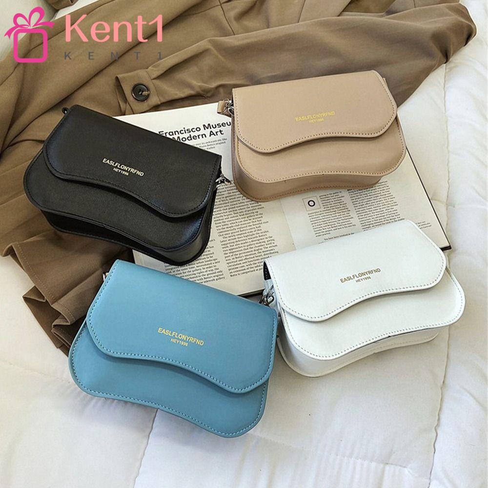 KENT1 Túi Đeo Chéo Vai Bằng Da PU Màu Trơn Sành Điệu Để Đi Ra Ngoài