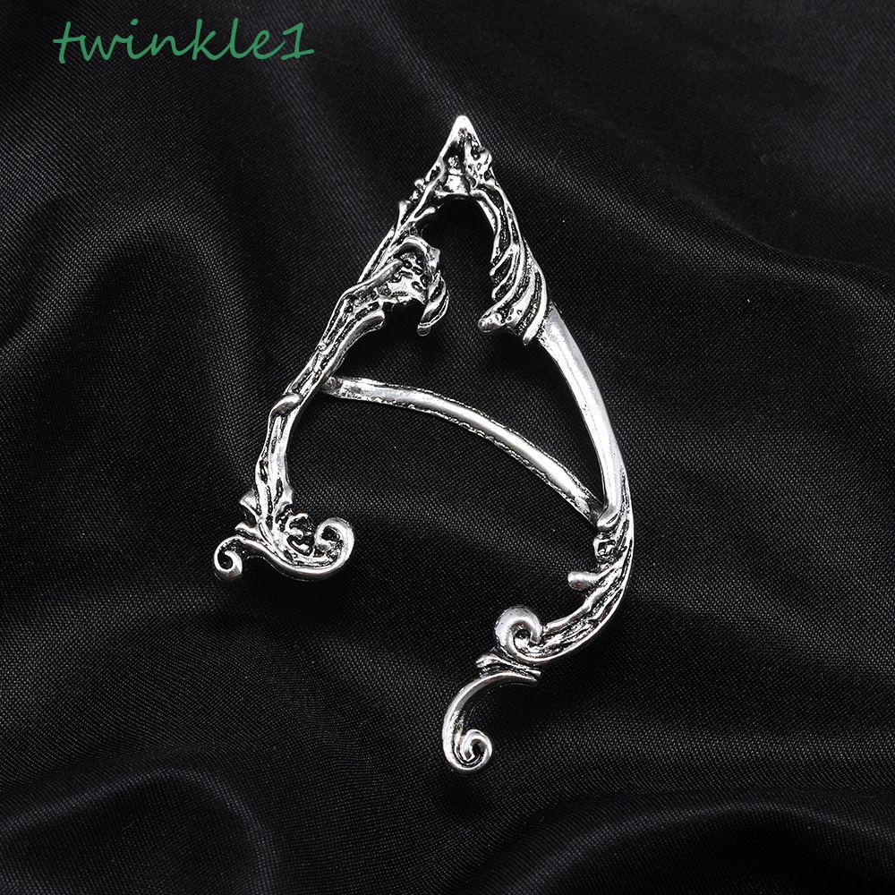 TWINKLE Khuyên Kẹp Vành Tai Màu Trơn Phong Cách Gothic Thời Trang Cho Nữ