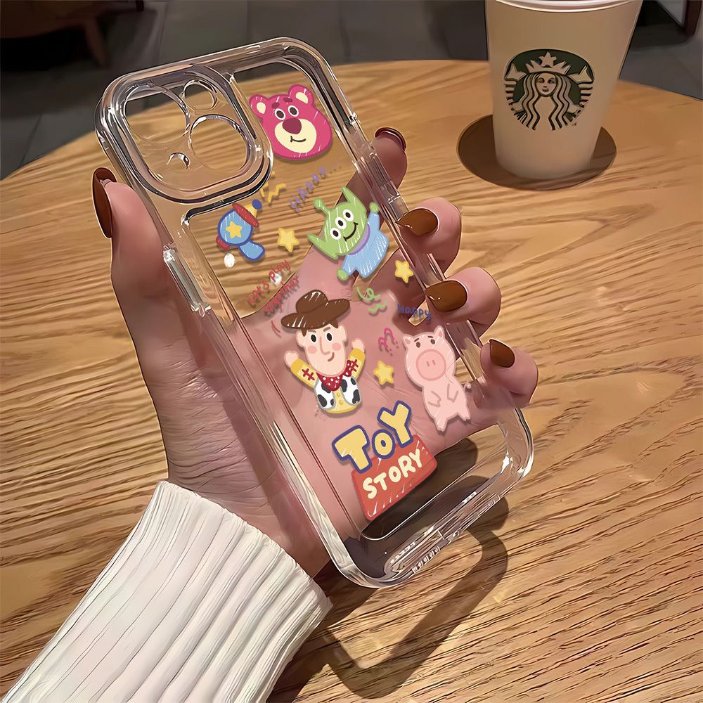 Ốp Điện Thoại Mềm Chống Sốc In Hình Gấu Dâu Tây 12 Kiểu Tùy Chọn Cho Iphone 14Promax 7 11 5Dc 8P 13