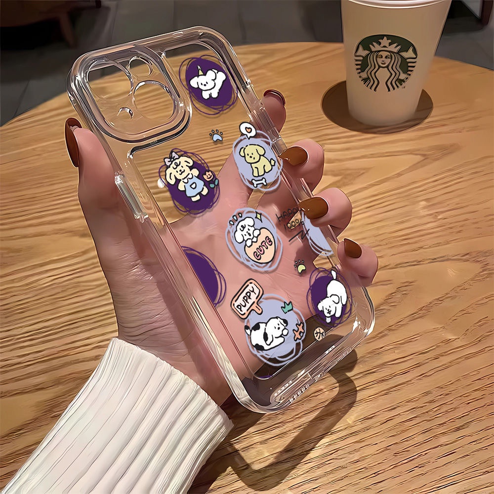 Ốp Điện Thoại Dẻo Họa Tiết Chú Chó Con Dễ Thương Cho iPhone14Promax12 11 S78F 713