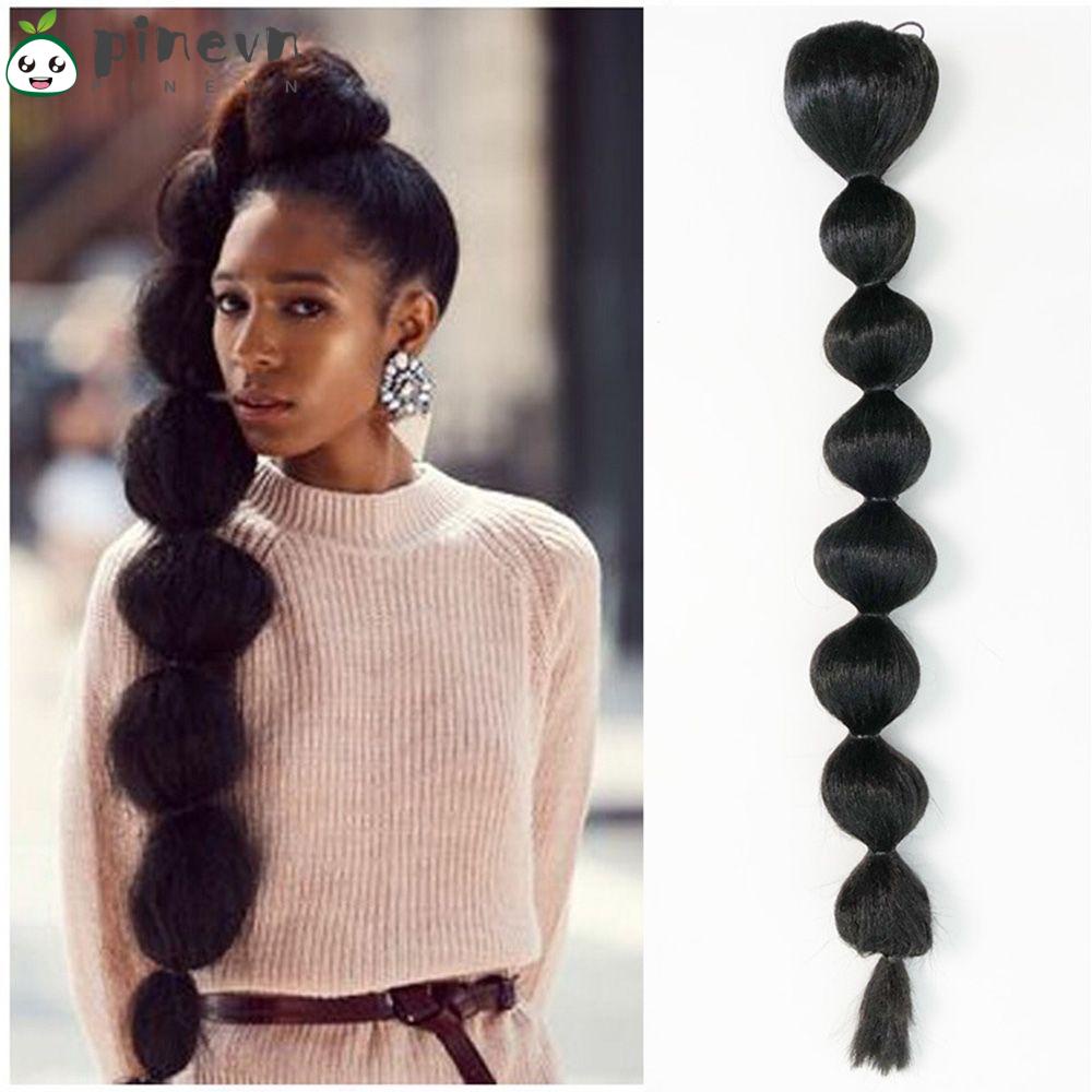 PINEVN Tóc Giả Đuôi Ngựa Dạng Bện Dài Yaki Thời Trang