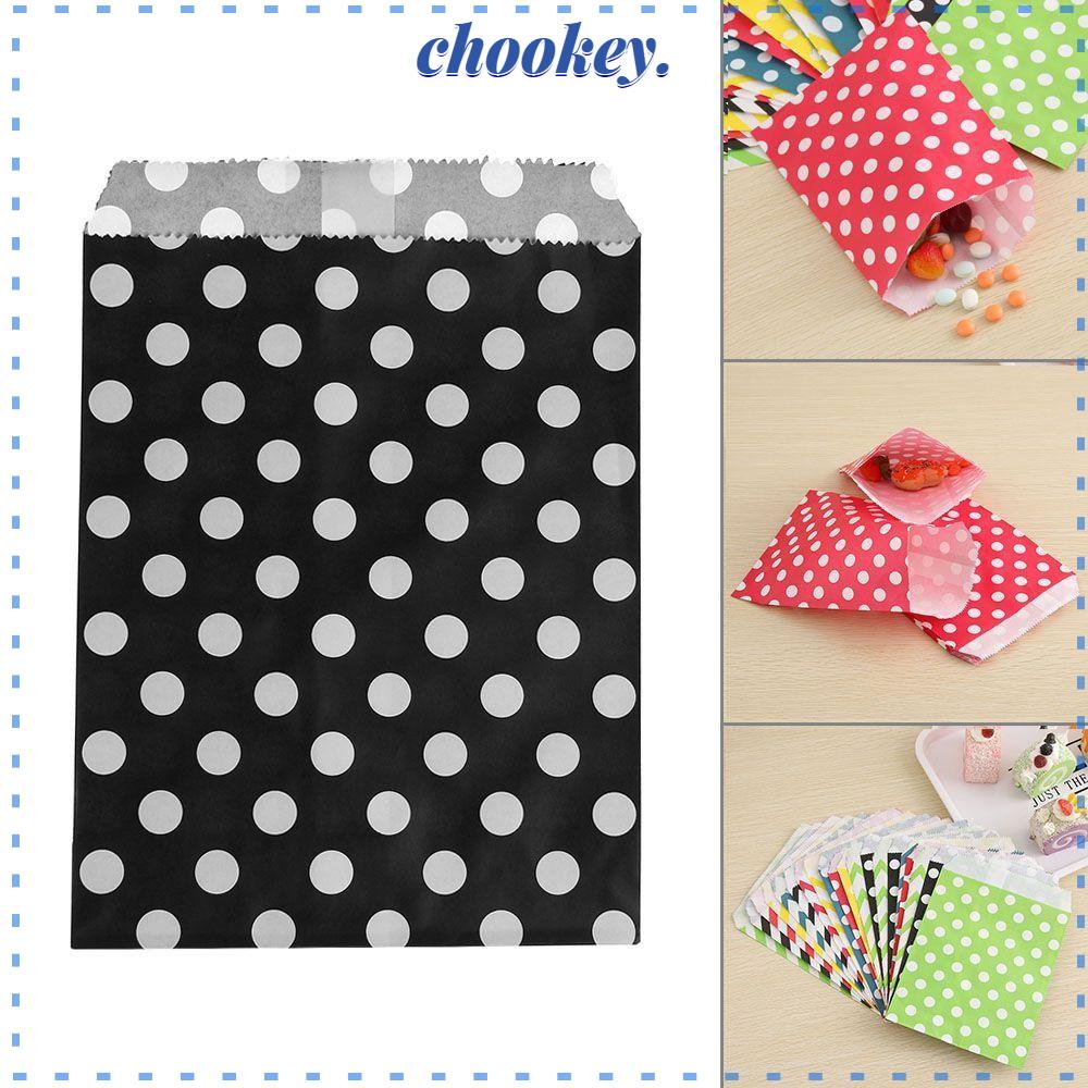 CHOOKEY Set 5 Túi Giấy Đựng Kẹo / Quà Sinh Nhật Cỡ Nhỏ Màu Sắc Ngọt Ngào Tiện Dụng