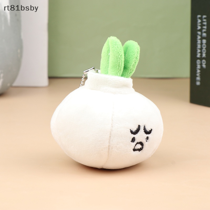 Móc Khóa Hình Hành Tỏi Xanh Lá Nhồi Bông Dễ Thương