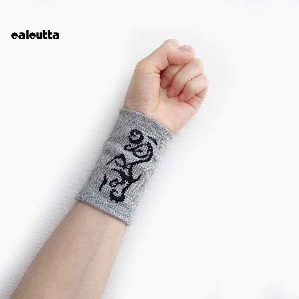 [calcutta] 1 Cặp Băng Quấn Bảo Vệ Cổ Tay Co Giãn Tốt Thoáng Khí In Họa Tiết Thể Thao Thông Dụng