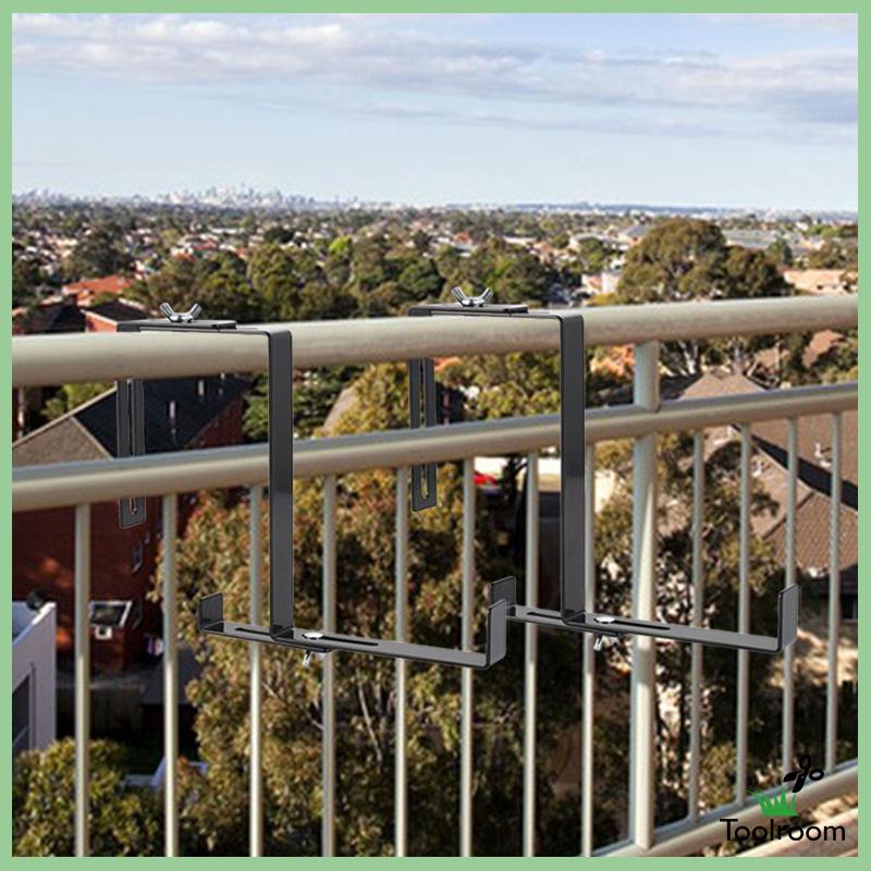 Set 2 Giá Đỡ Chậu Cây Bằng Thép Carbon Có Móc Treo Tiện Dụng