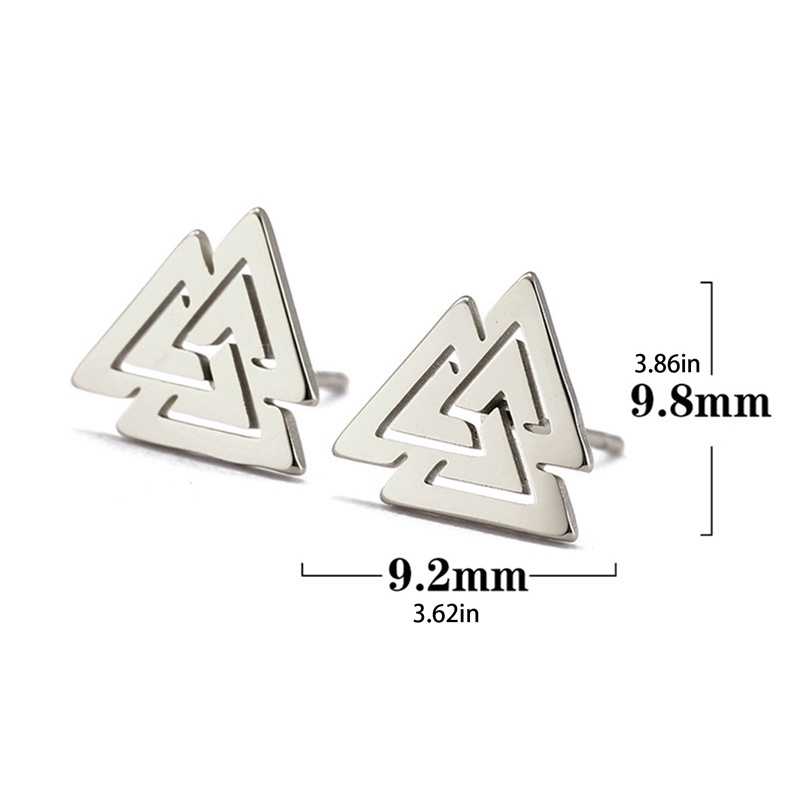 Bông Tai Bằng Thép Không Gỉ 304 Phong Cách Viking Thời Trang Dành Cho Nam Và Nữ