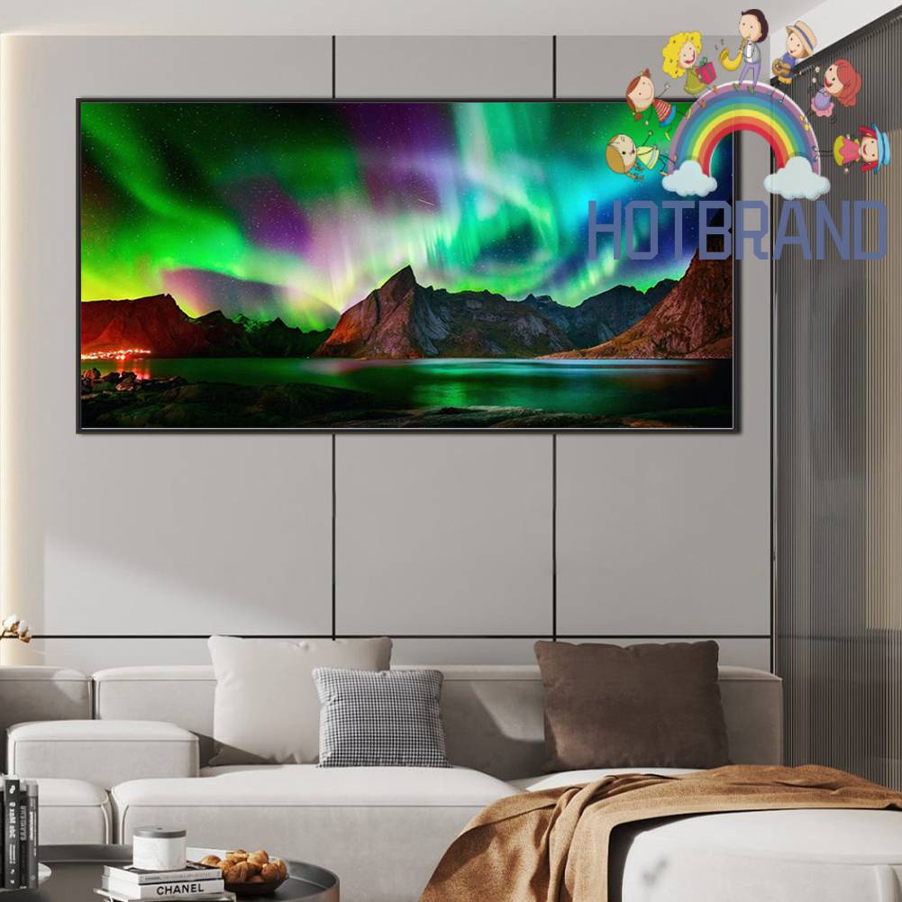 Tranh Đính Đá Kim Cương Toàn Bộ 5D DIY Hình Vẽ Cực Quang