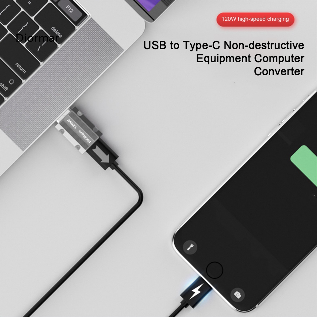 Bộ Chuyển Đổi USB Sang Type-C Tốc Độ Cao 120W 10Gbps Cho Máy Tính