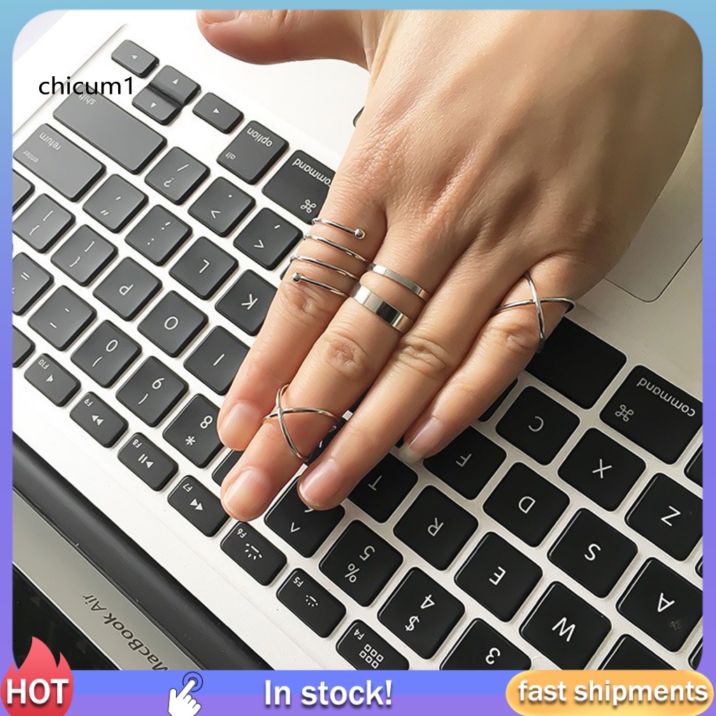 Set 6 Nhẫn Đeo Khớp Ngón Tay Phong Cách Vintage