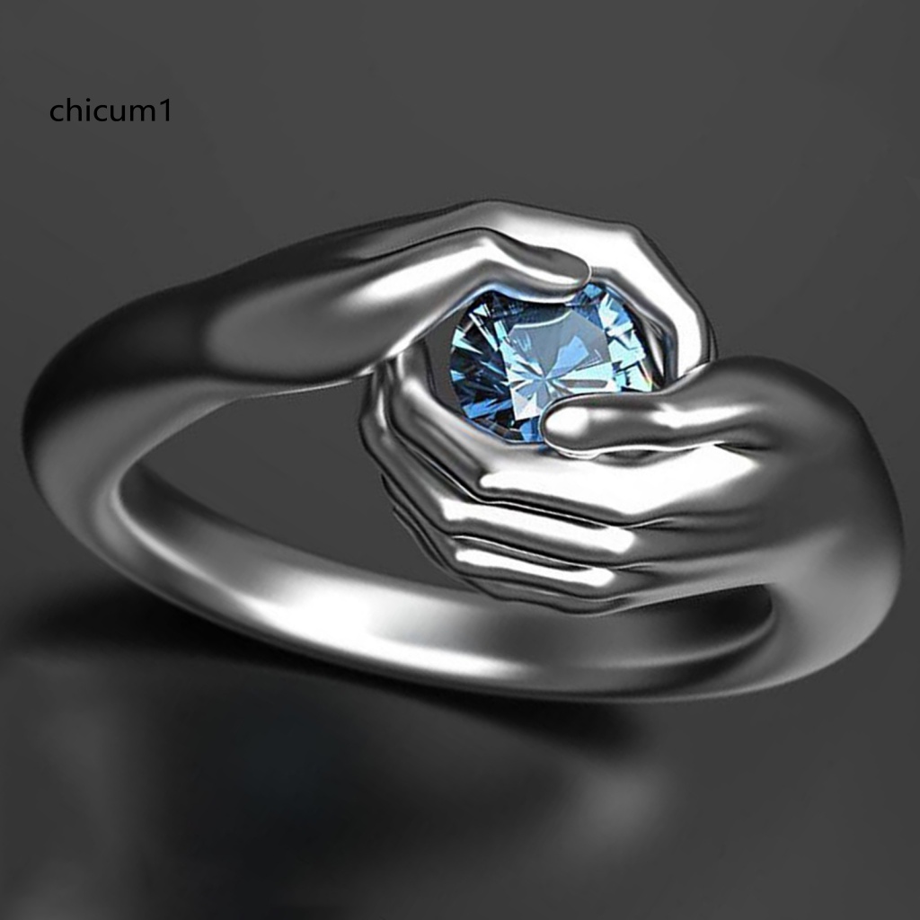 Nhẫn Hợp Kim Mạ Điện Đính Đá Zircon Ôm Sát Tôn Dáng Cho Nữ