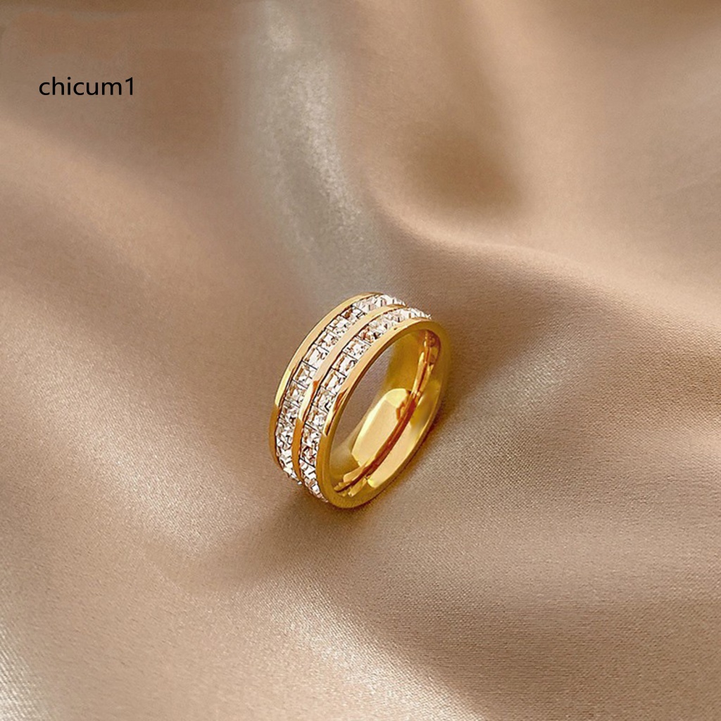 Nhẫn Cặp Đính Đá Thanh Lịch Sang Trọng