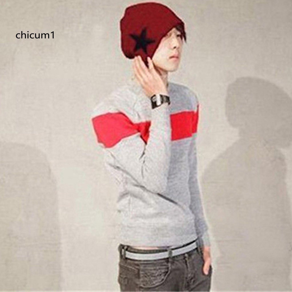 Mũ Len Dệt Kim Họa Tiết Ngôi Sao Thời Trang Mùa Đông Cho Nam Và Nữ