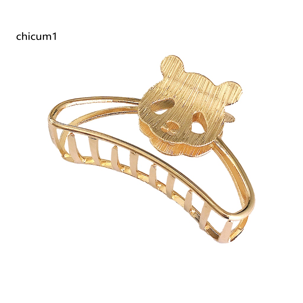Kẹp Tóc Càng Cua Bằng Hợp Kim Chống Trượt Màu Trơn Thời Trang Cho Nữ
