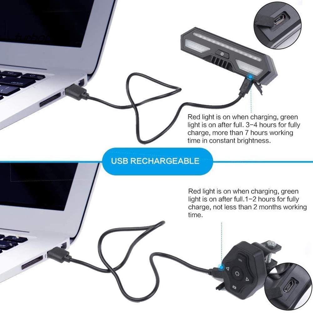 Đèn LED Cảnh Báo Gắn Đuôi Xe Đạp Có Thể Sạc Lại Bằng Cổng USB