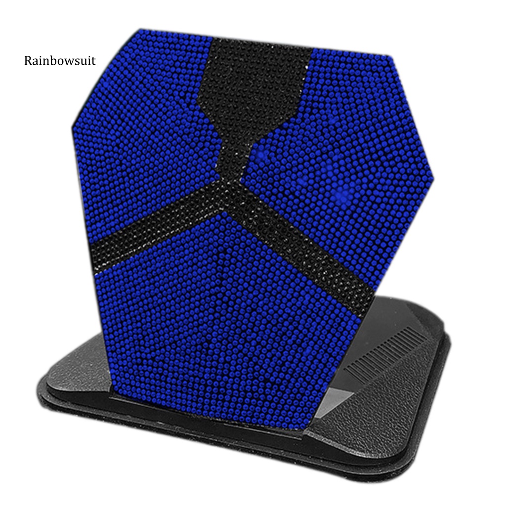 Giá Đỡ Máy Tính Bảng Hai Lớp Chống Trượt Chống Sốc Đính Kim Cương Giả Cho Xe Hơi