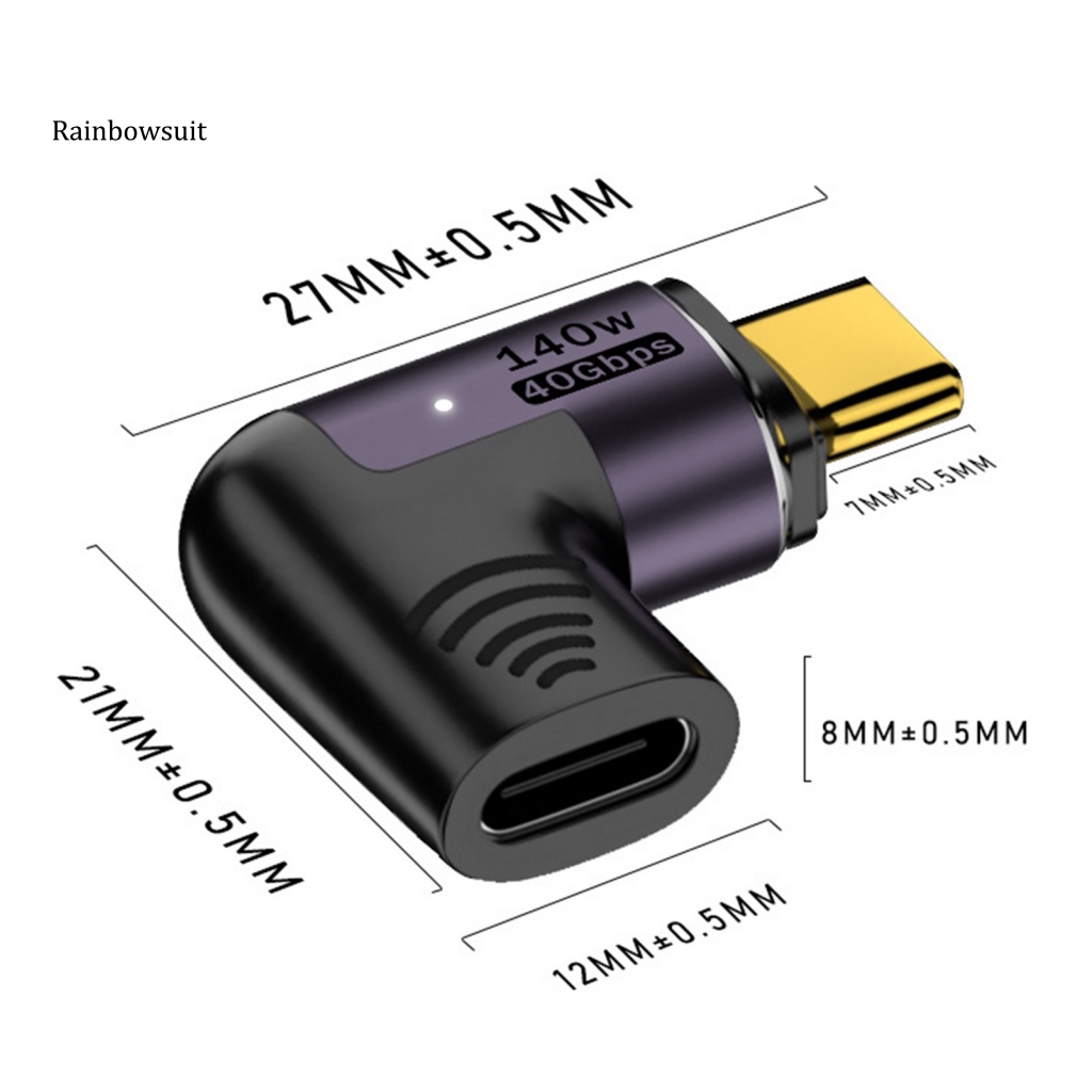 Bộ Chuyển Đổi Phích Cắm Type-C 40Gbps Tốc Độ Cao 140W Sạc Nhanh Hình Chữ L Từ Tính Cho Switch
