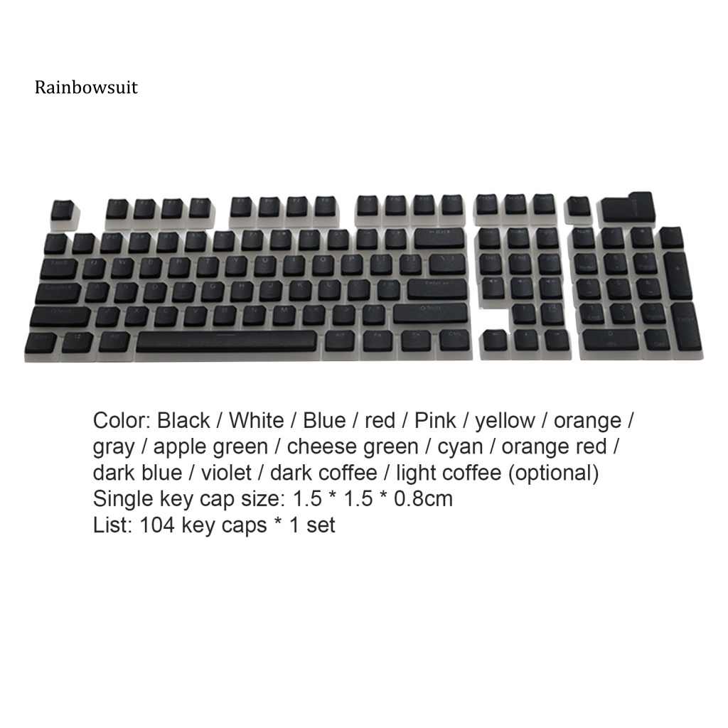 Set 104 Nắp Đậy Bàn Phím Cơ PBT Hình Bánh Pudding Đáng Yêu Chống Mài Mòn Cho PC