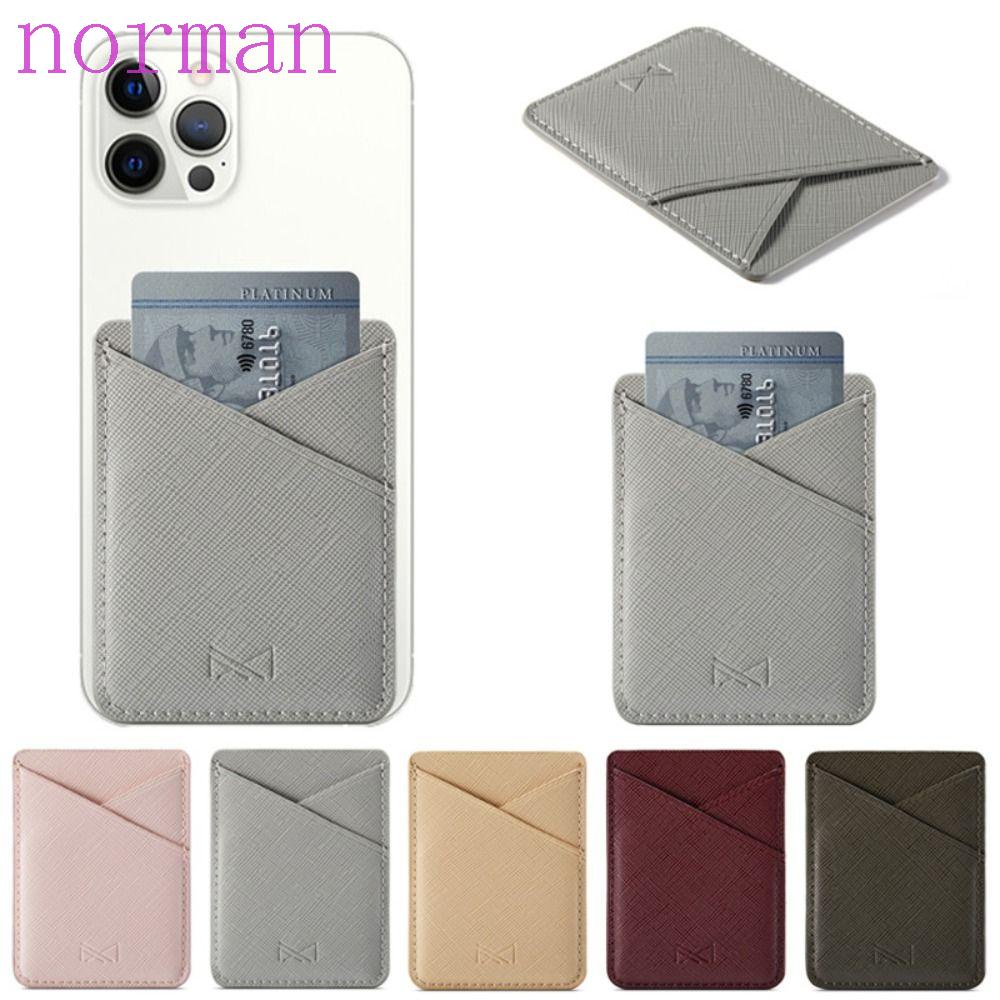 NORMAN Túi Da PU Đựng Thẻ Dán Sau Điện Thoại Chống Trộm Kích Thước 6.5 * 8.5CM
