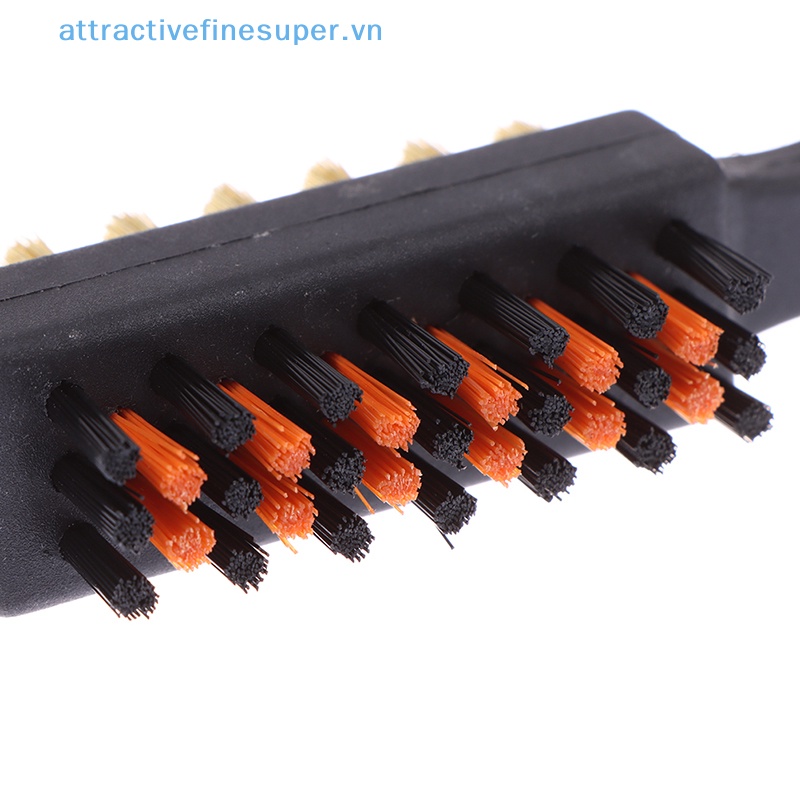 Bàn Chải Nylon 2 Mặt Có Dây Kéo Vệ Sinh Gậy Đánh Golf Tiện Dụng