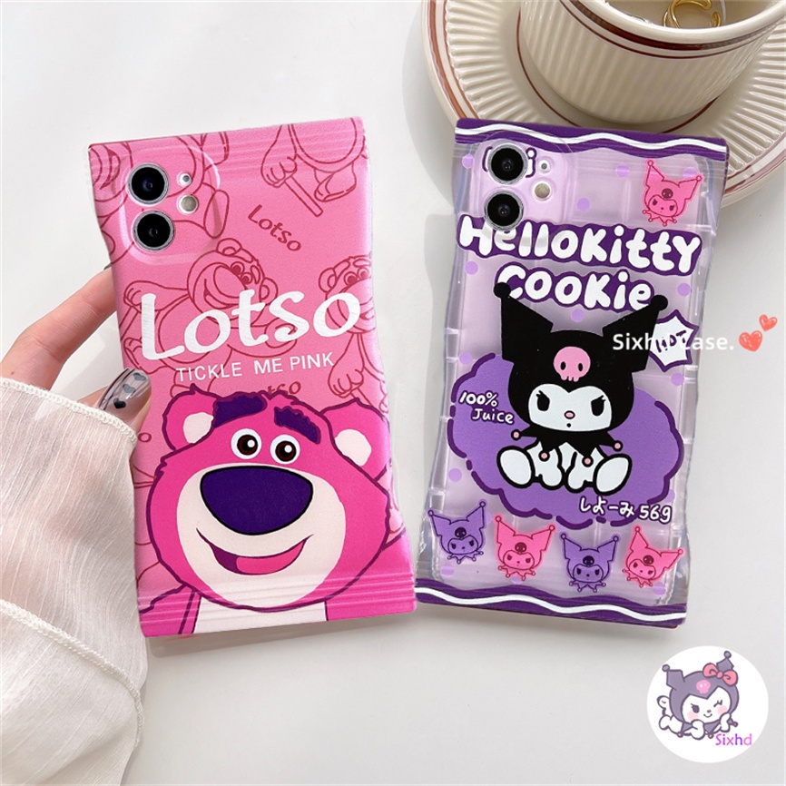 Ốp Lưng iPhone 14 13 12 11 Pro Max SE2020 X Xr Xs Max 8 7 Plus Sixhd Ốp Điện Thoại Tpu Silicon Mềm Chống Sốc Hình Gấu Dâu Tây Cho