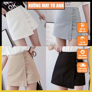 Chân váy chữ A phối xích siêu xinh ( ảnh thật)