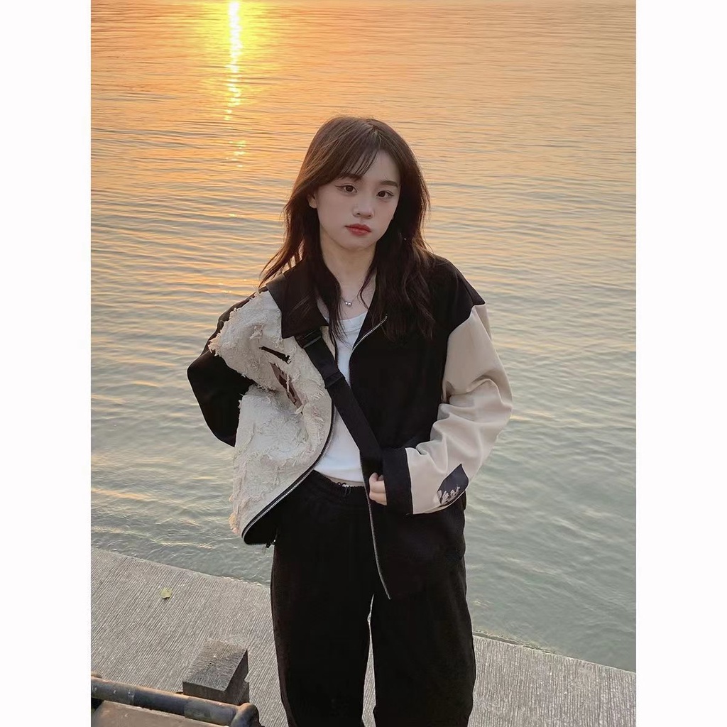 Áo Khoác Bóng Chày Cao Cấp Thời Trang Đường Phố Mùa Thu Dành Cho Nữ