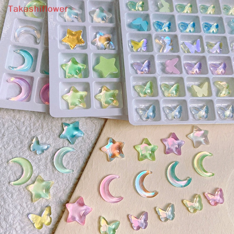 Hạt Kim Cương Nhựa 3d Hình Trăng Sao Nhiều Kích Cỡ Đính Móng Nghệ Thuật Diy