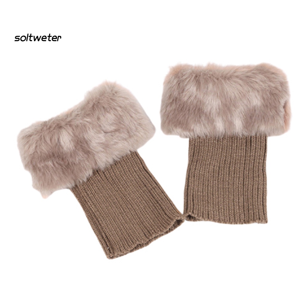 Vớ Ống Chân Bằng Len Móc Màu Sắc Trơn Giữ Ấm Dành Cho Nữ