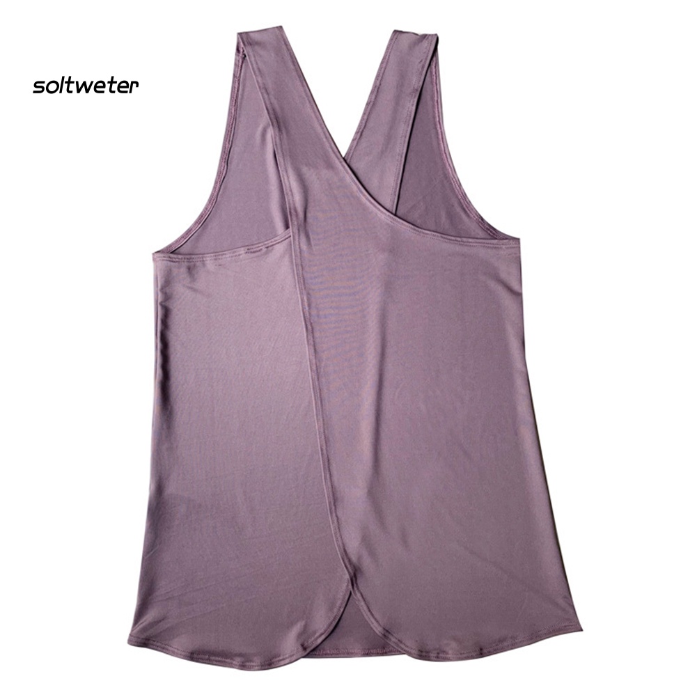 Áo Tank Top Thể Thao Đan Dây Chéo Lưng Thời Trang Quyến Rũ Cho Nữ