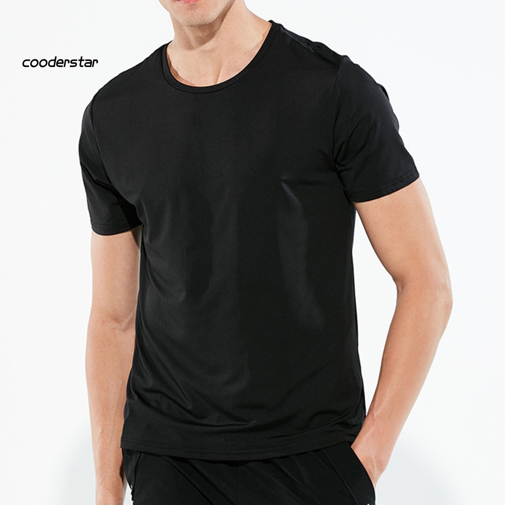 Áo Thun Thể Thao Màu Sắc Trơn Chống Thấm Nước Nhanh Khô Thời Trang Mùa Hè Cho Nam