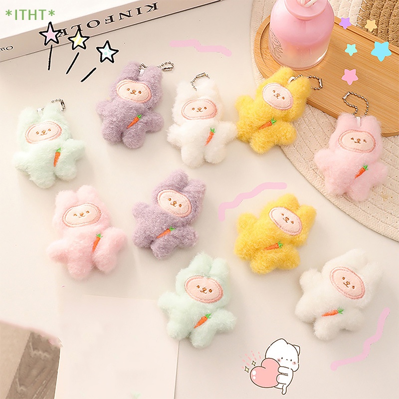 Móc Khóa Thỏ Nhồi Bông Mềm Mại Trang Trí Dễ Thương Mới