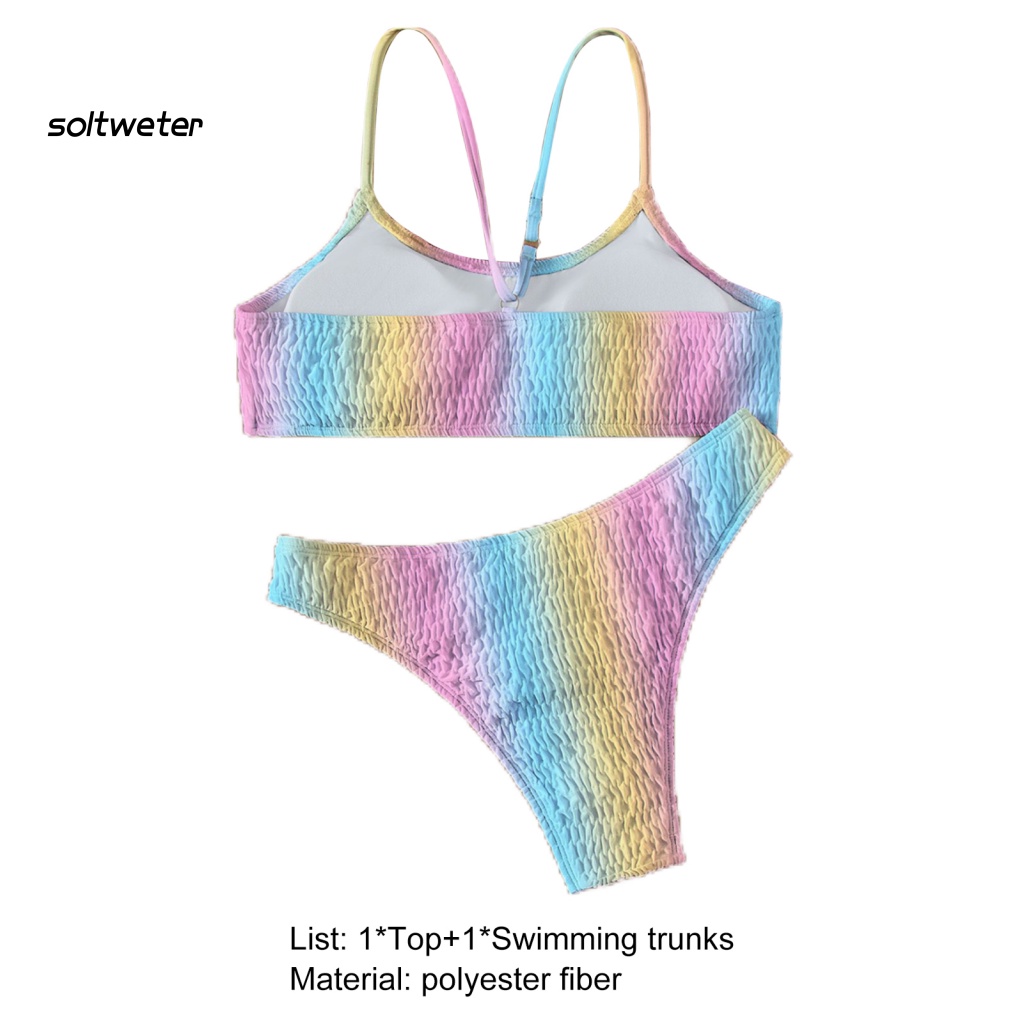 Bộ Bikini 2 Mảnh Hai Mảnh Không Dây In Họa Tiết Nhiều Màu Sắc Dành Cho Nữ