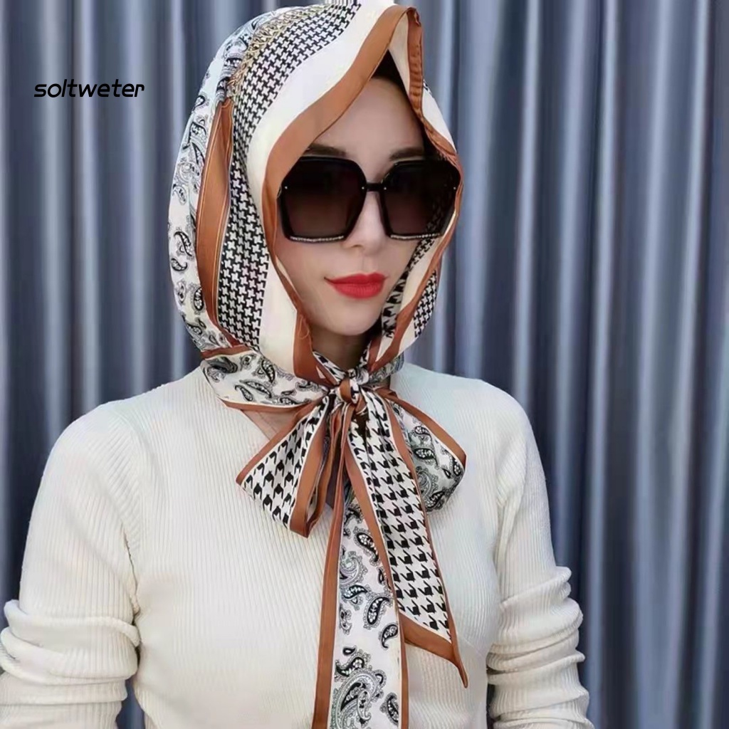 Mũ Turban Giả Lụa Hai Mặt In Họa Tiết Thời Trang Chống Nắng Dùng Hóa Trang
