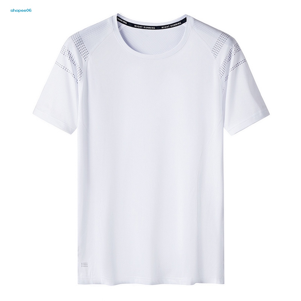 Áo Thun Tay Ngắn Cổ Tròn Màu Sắc Trơn Thoáng Khí Thời Trang Mùa Hè Cho Nam