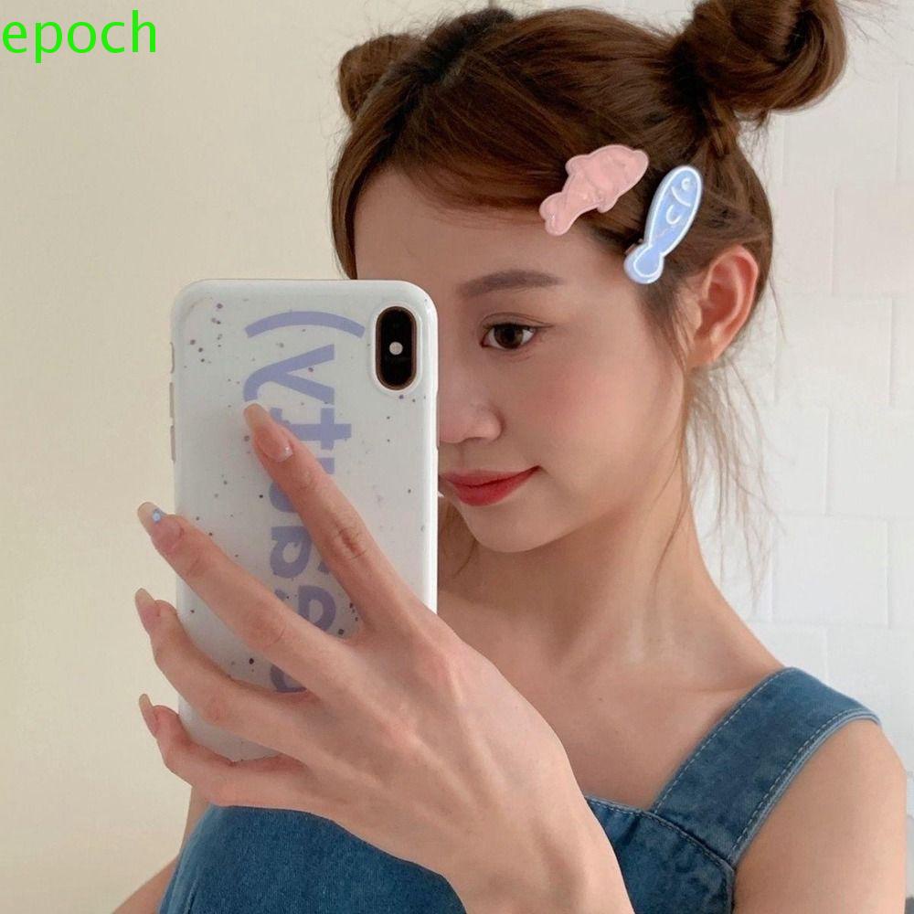 EPOCH Kẹp Tóc Hình Xương Cá Y2k Thời Trang Cho Nữ