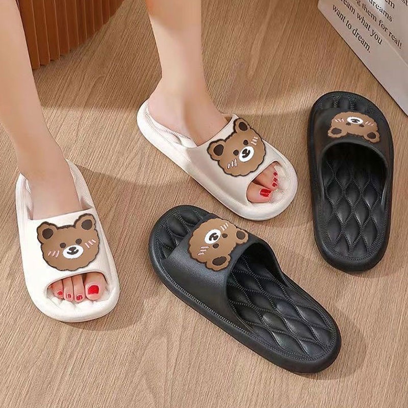 Dép Đi Trong Nhà / Ngoài Trời Họa Tiết Hoạt Hình Xinh Xắn Dành Cho Cặp Đôi