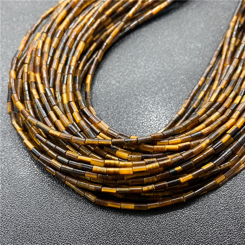 2x4mm Tự Nhiên Hình Trụ Ống Hạt Mã Não Ngọc Pha Lê Đá Quý Rời Đá Trang Sức Làm Tự Làm Vòng Tay Quyến Rũ 15 "