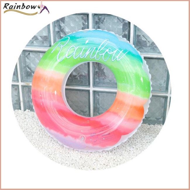 Phao Bơi Bơm Hơi Dày Dặn Màu Gradient Độc Đáo