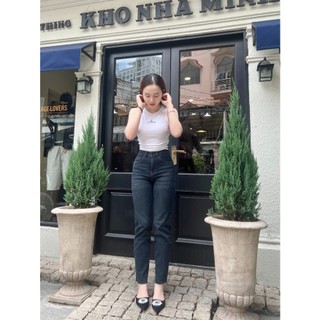Quần jeans lai xả slim