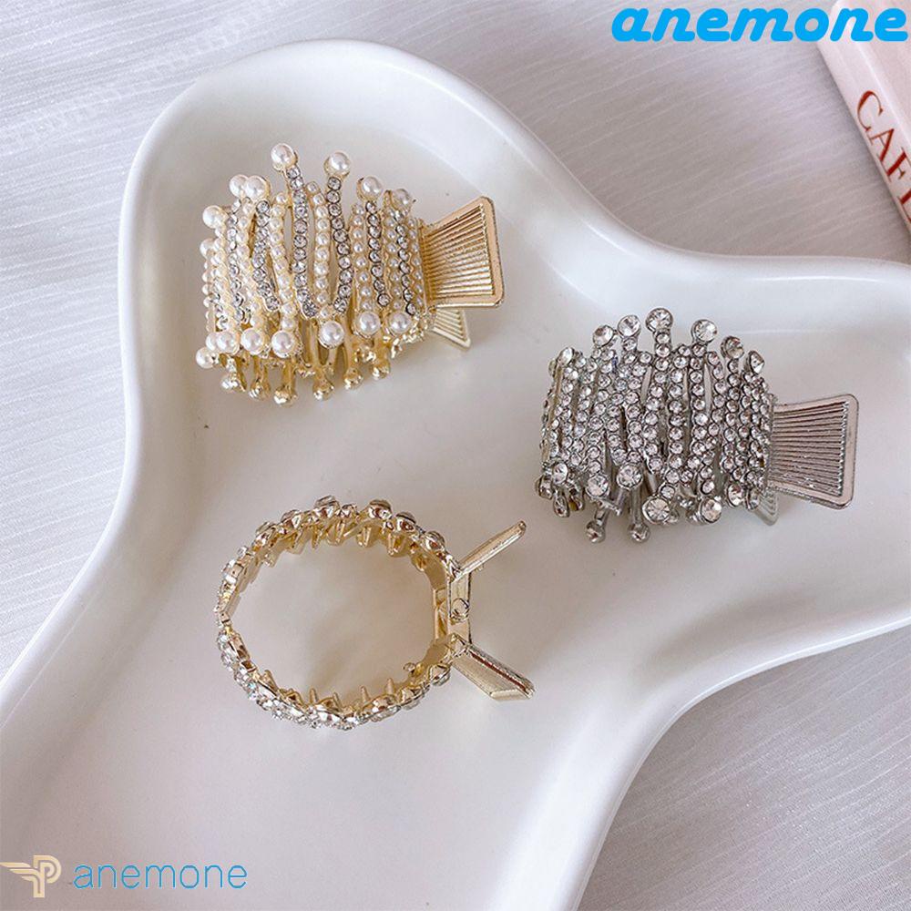 ANEMONE Kẹp Tóc Đính Ngọc Trai Thời Trang Hàn Quốc Cho Nữ