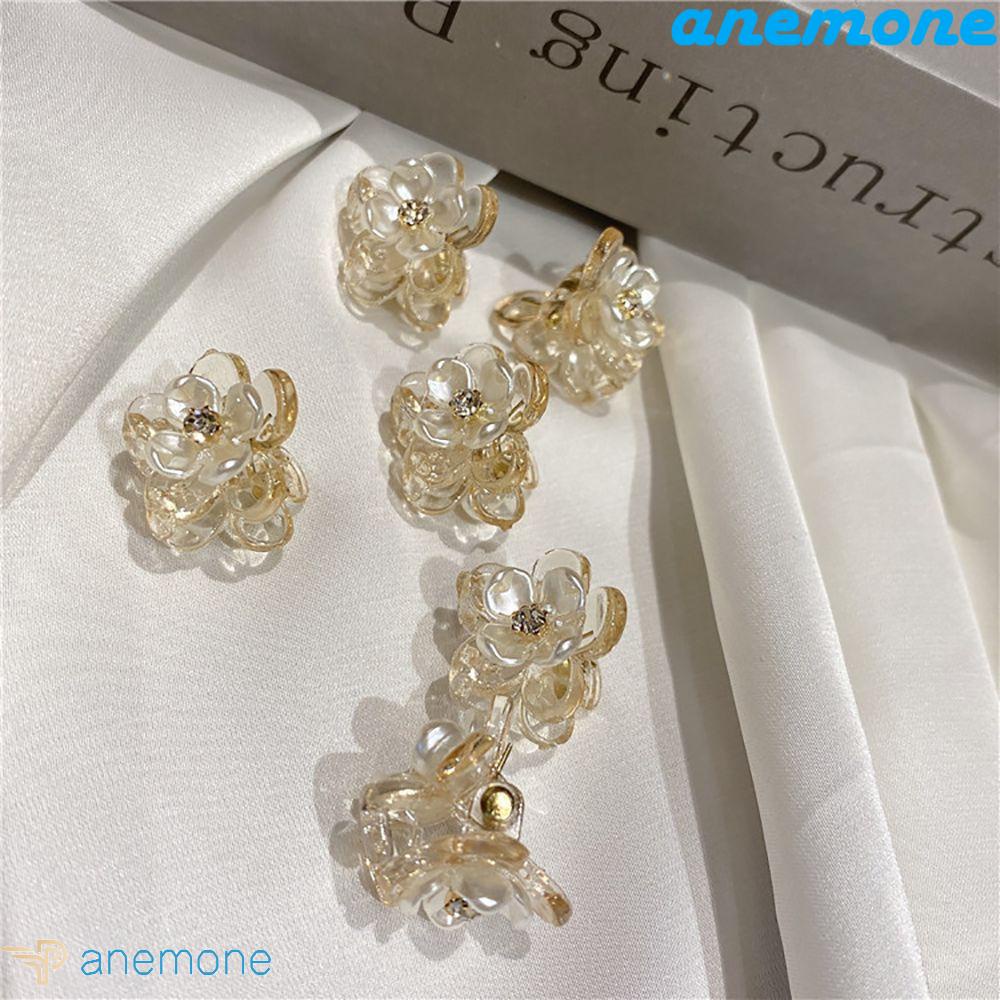 ANEMONE Kẹp Tóc Càng Cua Đính Đá Họa Tiết Hình Học Nhỏ Xinh Thời Trang Cho Nữ