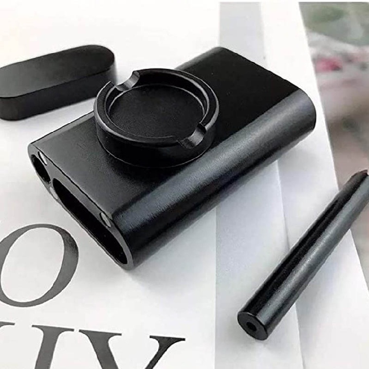 One Hitter Aluminum Herb Grinder Pinch wIth Dugout Pipe With Storage Case