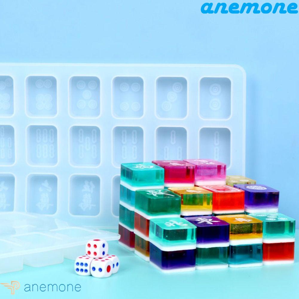 ANEMONE Khuôn Silicone Tạo Hình Mạt Chược Làm Trang Sức DIY