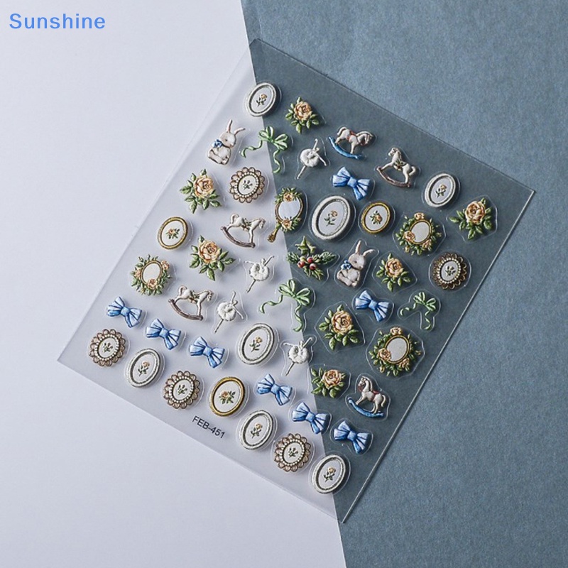 1 Tờ Nhãn Dán Trang Trí Móng Tay Họa Tiết Hoa Phong Cách Bohemia